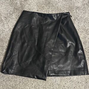 Abercrombie & Fitch Black Mini Wrap Skort